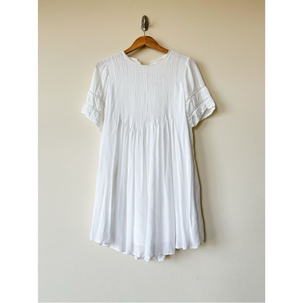 Aritiza Wilfred Lace-Trim Short Sleeve Tunic Dress - Picture 2 of 6